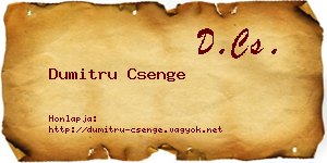 Dumitru Csenge névjegykártya
